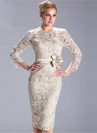 Dresswe Com Supplies Graceful Lace Long Sleeves Knee Length Column Cocktail Dress Cocktail Dresses 2014 Gaun Malam Model Pakaian Gaun Pengiring Pengantin