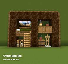 Search an interactive list of minecraft blocks, items, mobs, entities, potions, ids and data values. Spruce Bunk Bed In 2021 Minecraft Designs Cute Minecraft Houses Minecraft Projects