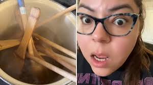 Cleaning hacks: Woman horrified by 'gross' results after trying a wooden  spoon cleaning trick