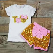 Summer Cute Birthday Outfits For 12 Year Olds Baby Girl Clothes Minnie Mouse Birthday Two Year Old One Year Old Pink Sequin Short Set Toddler Outfit Girl 2nd Birthday Minnie Outfit Baby Girl Clothes