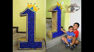 Pinata Numero Uno 1 Azul Rey Youtube