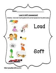Loud Soft Dynamics Musical Assessment Worksheet Set Loud Soft Elementary Music Worksheets Kindergarten Music