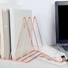 Porte Documents Rose Gold Rangement Rose Deco Bureau Accessoires Chambre