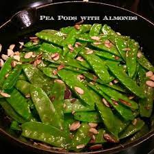 Pea Pods With Almonds Recipe Almond Recipes Vegetable Recipes Side Recipes