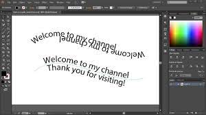 Next, select the make envelope icon on the top toolbar. How To Create Text On A Curved Line In Adobe Illustrator Youtube