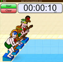 Start countdown to start the timer, press the enter button on the keyboard, or simply click on the free space outside the blue box. World Games Swimming