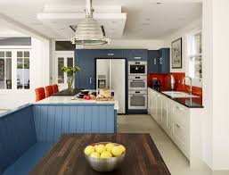 Kitchen tips, ideas & news. A Harvey Jones Shaker Kitchen Featuring Our Bench Seating Kitchens Bespokekitchens Paintedkitchens D Kitchen Design Blue Kitchen Designs Bespoke Kitchens