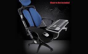 When i want to use it i want to wheel out a gaming chair that provides a keyboard and mouse tray. Amazon Com Ergonomic Keyboard Laptop Mouse Stand Mount For Workstation Video Gaming Installed To Chair Or Any Round Bar With Maximum 1 96 Inch Diagonal Thickness Electronics