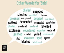 Dialogue Words Other Words For Said Now Novel