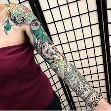 Amazing Ornamental Blackwork And Japanese Flower Sleeve Jack Pippiette At Insider Tattoo Edinburgh Uk Tattoo Sleeve Filler Floral Tattoo Sleeve Tattoos
