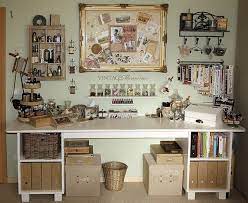 If you want to renew your house for elegance and charm, shabby. One Lucky Day Vintage Craft Room Craft Room Design Craft Room Decor