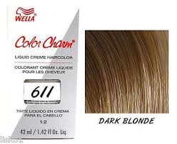 wella color charm liquid creme haircolor 611 6n dark blonde