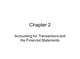 Accounting For Transactions And The Financial Statements Accounting Financial Statement Trial Balance