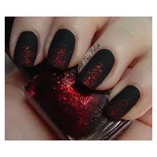 Matte Black Red Nail Sparkles Nails Pinterest Black Nail Designs Sparkle Nails Red Nails These honestly look like bridal nails!!!
