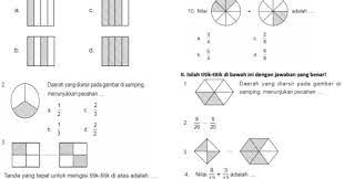 Pada materi pecahan di kelas 3 yang dibahas adalah belajar mengenal pecahan, belajar membandingkan pecahan sederhana, belajar memecahkan masalah yang melibatkan pecahan sederhana. Soal Soal Pecahan Matematika Kelas 3 Semester 2 Sekolahdasar Net