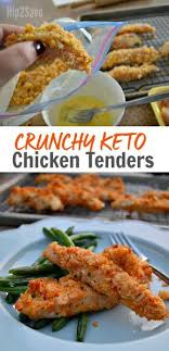 You Ll Definitely Want To Try These Crunchy Baked Keto Chicken Tenders As A Tasty Family Friendly M Kid Approved Meals Chicken Tender Recipes Keto Diet Recipes