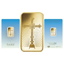 Pamp Faith Romanesque Cross 5 Gram Gold Bar Gold Bullion Co Gold Bullion Gold Bar Silver Bullion