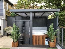 This particular design anchors firmly to any surface you place it upon, and provides you with complete enclosure options with easy to pull back screen walls that zip together. Clever Diy Hot Tub Gazebo Ideas For Winter Hot Tub Backyard Hot Tub Patio Hot Tub Garden