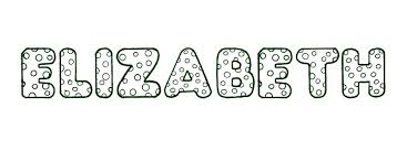 If you would like to download it, right click on the images and use the save image as menu. Coloring Page First Name Elizabeth