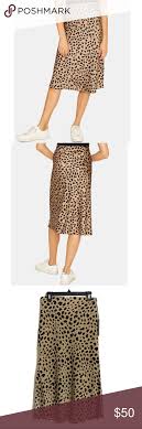 Rachel Zoe Leopard Animal Print Midi Skirt Printed Midi Skirt Midi Skirt Women Skirts Midi