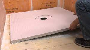 Install concrete board on walls. Extending A Schluter Kerdi Shower Tray With Dry Pack Mortar Youtube