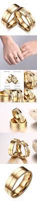 Inreng Stainless Steel Cubic Zirconia Couple Ring Promise Engagement Wedding Bands For Men Gold Size 10 Goldw In 2021 Mens Ring Designs Couple Rings Gold Couple Rings