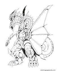 King ghidorah coloring pages are a fun way for kids of all ages to develop creativity, focus, motor skills and color recognition. Mecha King Ghidorah Coloring Pages King Ghidorah Coloring Pages Coloring Pages For Kids And Adults