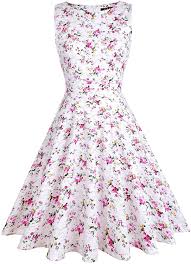 Build your forever wardrobe with new season a.n.g.e.l.o. Oten Womens Vintage 1950 Swing Cocktail Party Sleeveless Floral Spring Tea Dress Dresses Clothing Accessories Gellyplast Com