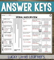 Sixth grade spiraling review fifth six weeks answer keys (pp. Spiral Math Review Lucky Little Learners