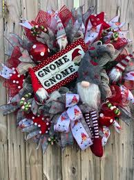 Christmas Wreath Gnome Christmas Wreath Gnome Christmas Etsy Christmas Wreaths Christmas Wreaths Diy Xmas Wreaths