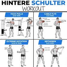Viele sportler verlassen sich sich beim training der schultern auf grundübungen wie klimmzüge oder bankdrücken, die bereits die hintere bzw vordere schulter belasten. Schulter Training Hier Also Meine Top Ubungen Fur Den Hinteren Schultermuskel Das Seith Schulter Training Oberkorper Training Hintere Schulter Trainieren