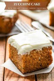 Refrigerate prepared frosting in an airtight container, then bring to room temperature when ready to. Zucchini Cake With Cream Cheese Frosting Neighborfood