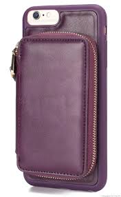Special offer genuine leather phone case card holder wallet for iphone 12 pro max,iphone 11/11 pro max,iphone xs max/xr,7/8 plus,free custom. For Iphone 8 Plus Iphone 7 Plus Wallet Case With Credit Card Holder Purple Hissimo