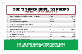 Rules apply to parlay cards unless otherwise stipulated on this card. Printable Super Bowl 55 Props Sheet