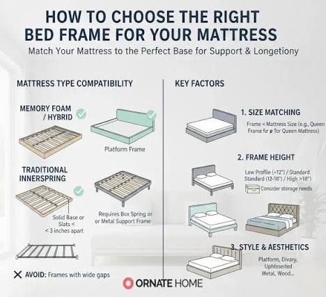 How to Choose the Right Bed Frame for Your Mattress | Ornate Home