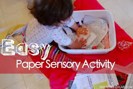 Cloud dough kitchen sensory bin. Sensory Activity Wet Paper Tinkerlab