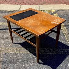 24 wide x 28 deep x 22.5 high; Dania Ii Side Table By Merton Gershun Vintage Midcentury Occasional Tables Sweet Modern Akron Oh