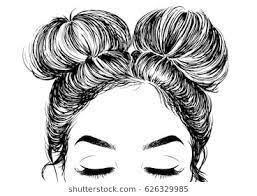 Image Result For Things To Draw Hair Space Buns How To Draw Hair Hair Sketch Drawings