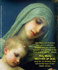 Prostrate at thy sacred feet, O august Queen of Heaven, I venerate thee  with the most profound respect, and I believe that thou art the daughter of  the Eternal Father, the Mother