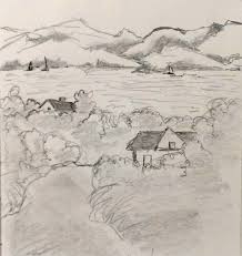 Landscape Practice Sketch Drawing Exercises Landscape Drawings Watercolor Sketch