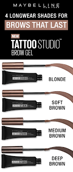 Maybelline new york / стойкий гелевый тинт для бровей brow tattoo, 4,6г. Maybelline Tattoo Studio Waterproof Eyebrow Gel Creates Fuller Looking Definition That Last For Waterproof Eyebrow Waterproof Eyebrow Makeup Maybelline Tattoo