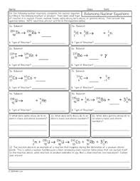 31 Nuclear Equations Worksheet Answers Free Worksheet Spreadsheet