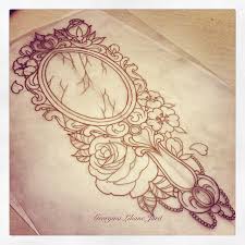 He is very creative and an extremely great artist. Ornate Handheld Mirror Tattoo This With A Key Handle But Still Feminine And With The Beads Etc Mirror Tattoos Sleeve Tattoos Vintage Tattoo Sleeve