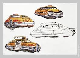 The Fifth Element 5th 1997 Production Material Taxi Cab Concept Art Fifth Element Concept Art Moebius