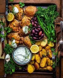Dennis The Prescott On Instagram Wants Needs One Of My Favs From 2019 Crispy Chicken Thighs Tzatziki Broccoli In 2020 Food Platters Yummy Foodies Oregano Chicken