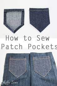 Kcw Day 4 How To Sew Patch Pockets Melly Sews Sewing Pockets How To Sew Patches On Jeans Sewing Clothes