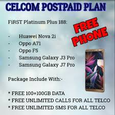 Prepaid plans (pay up front before you use) have changed a lot since they were first introduced and now let you add features like unlimited talk and text.you can even. Celcom Postpaid Plan With Free Phone Plan Shopee Malaysia