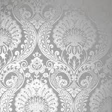 Norwall Striped Damask Vinyl Prepasted Wallpaper Covers 56 Sq Ft Tx34843 The Home Depot Silver Wallpaper Damask Wallpaper Embossed Wallpaper