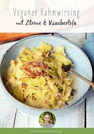 Veganer Rahmwirsing Rezept Mit Zitrone Rauchertofu Rezept Rezepte Rahmwirsing Und Wirsing Rezepte