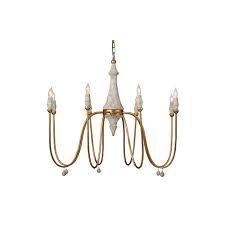 Gabby Home Clay Vintage Gold And Distressed Ivory Eight Light Chandelier Sch 290115 Bellacor